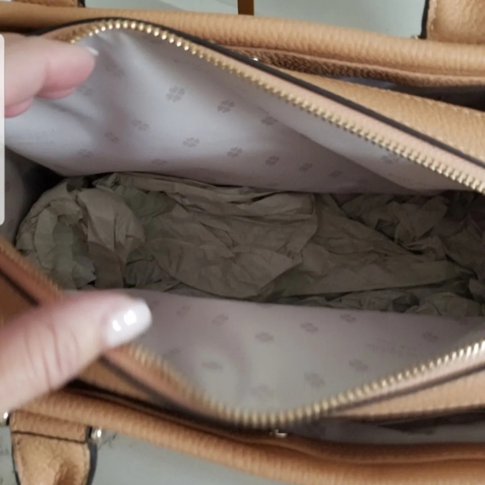 SOLD! NWT KATE SPADE ♠️ MARYAM PALMER DRIVER PEBBLED LEATHER Tiramisu/Tan - Picture 9 of 16